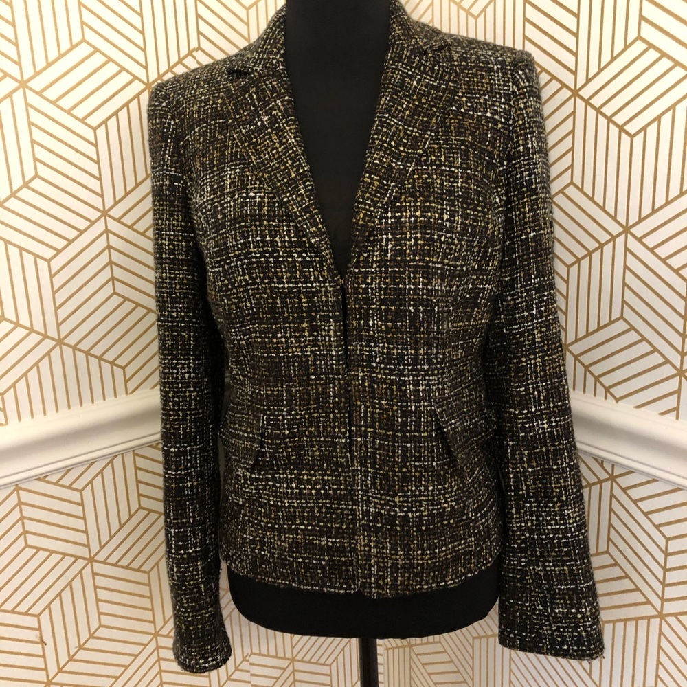 Jones/Wear, black brown white, tweed blazer